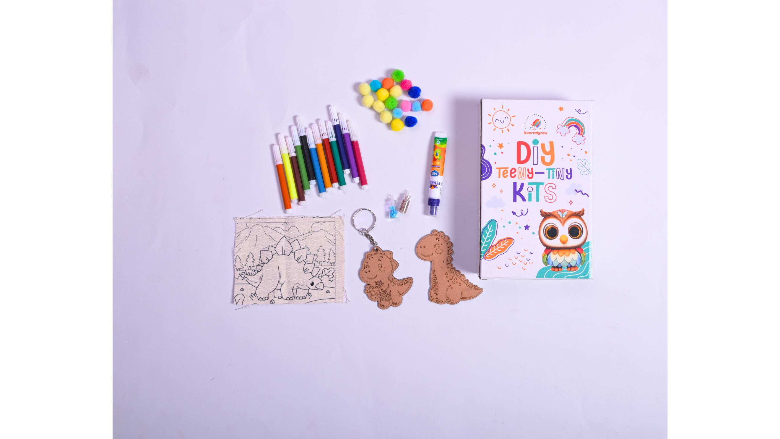 Teeny Tiny DIY Dino Painting Kit – 3‑in‑1 Dinosaur Craft Set for Kids | iLearnNGrow